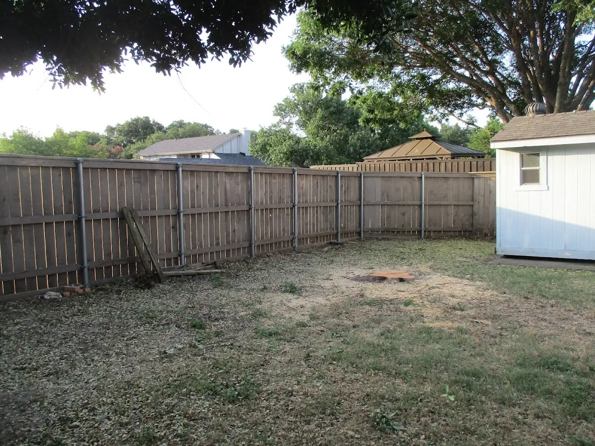 Cleared yard after professional tree removal in Jay